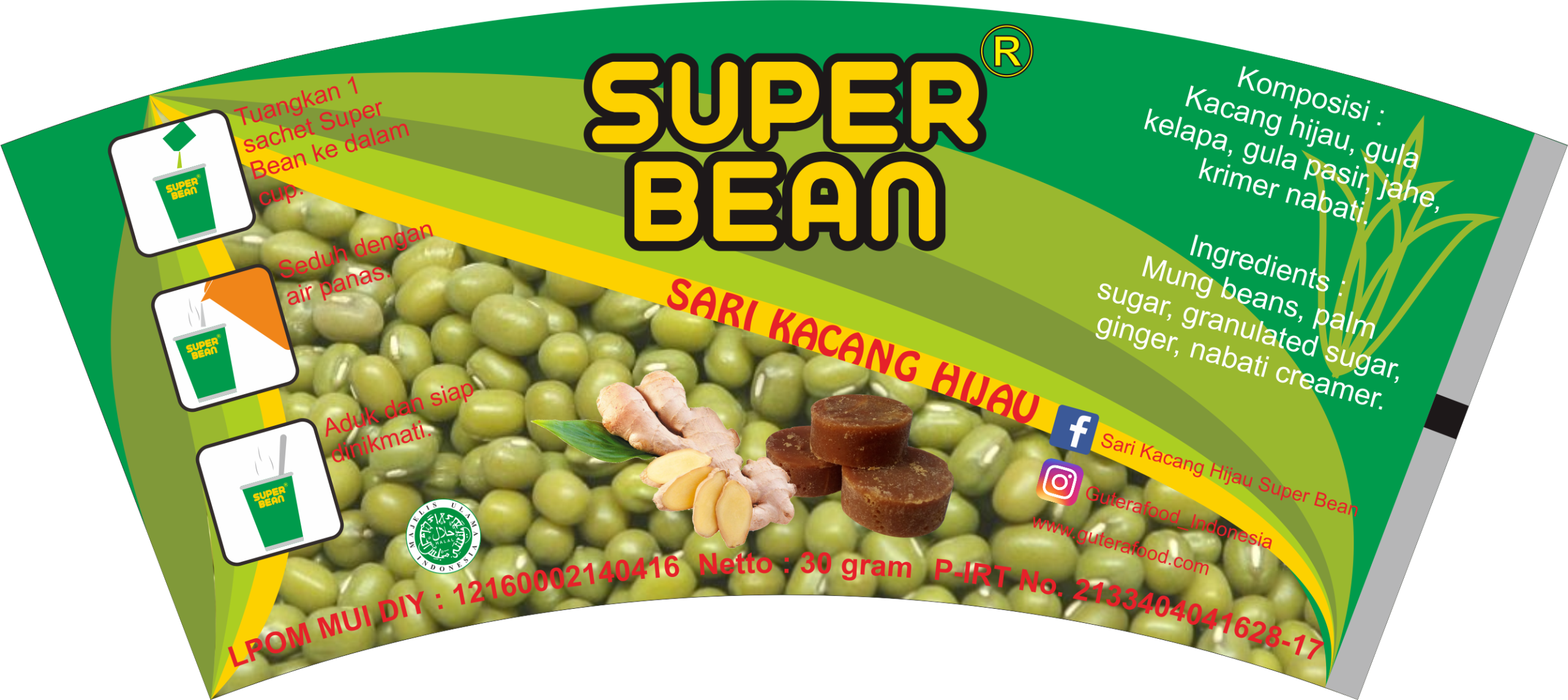 Super Bean Cup Label